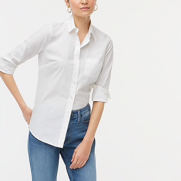 j crew white button down shirt